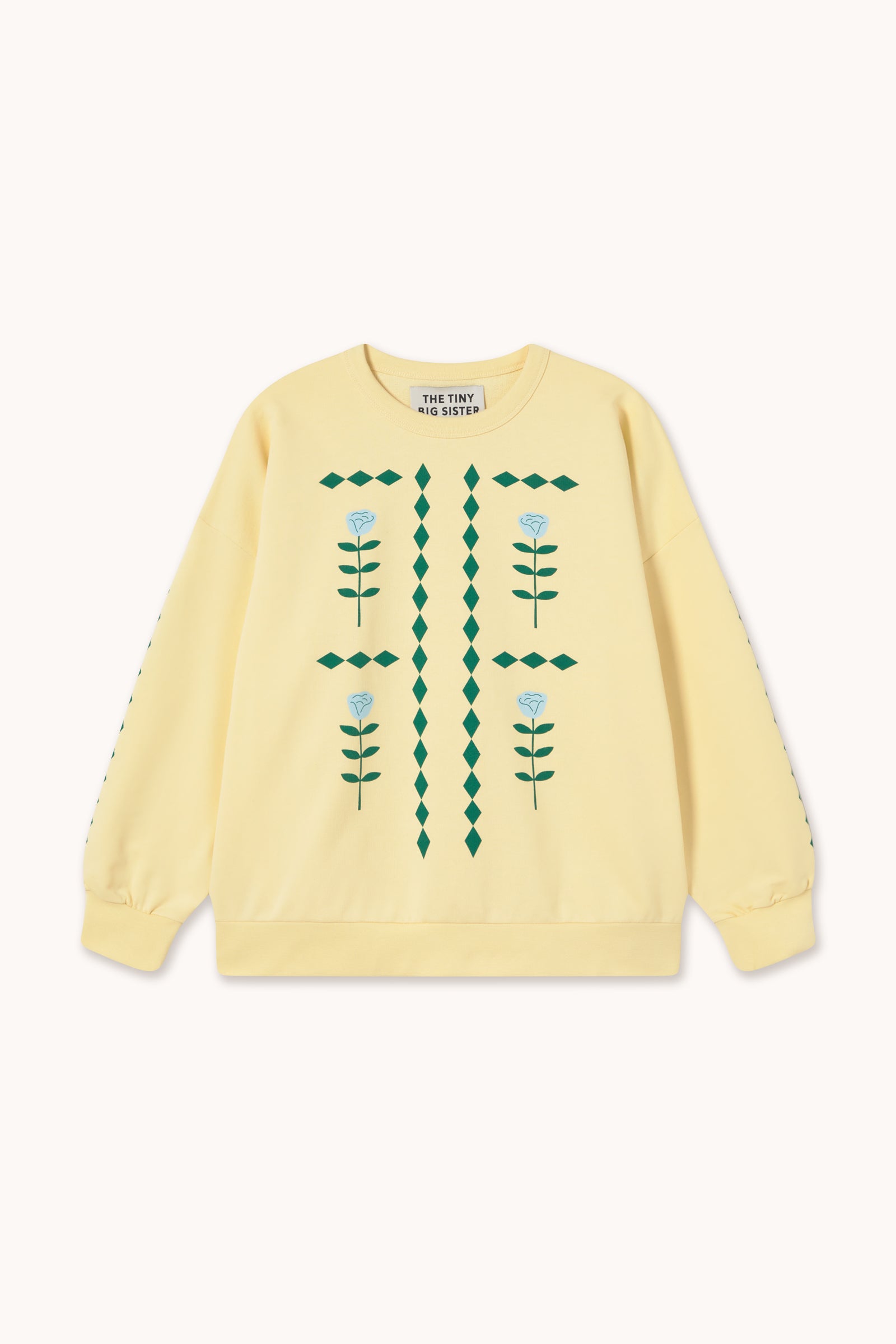 FLOWERS SWEATSHIRT dusty yellow