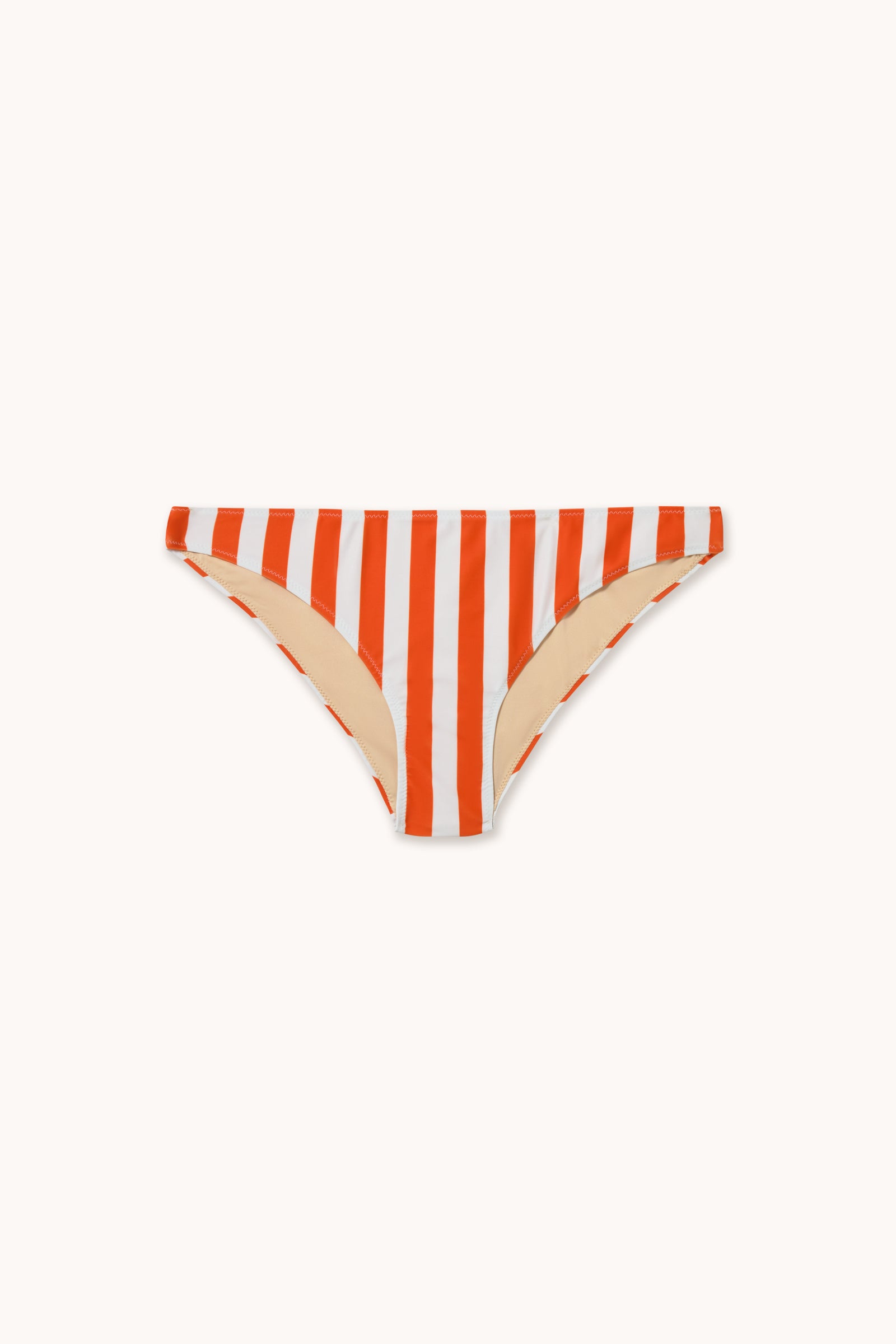 STRIPED BIKINI BOTTOM off-white/summer red