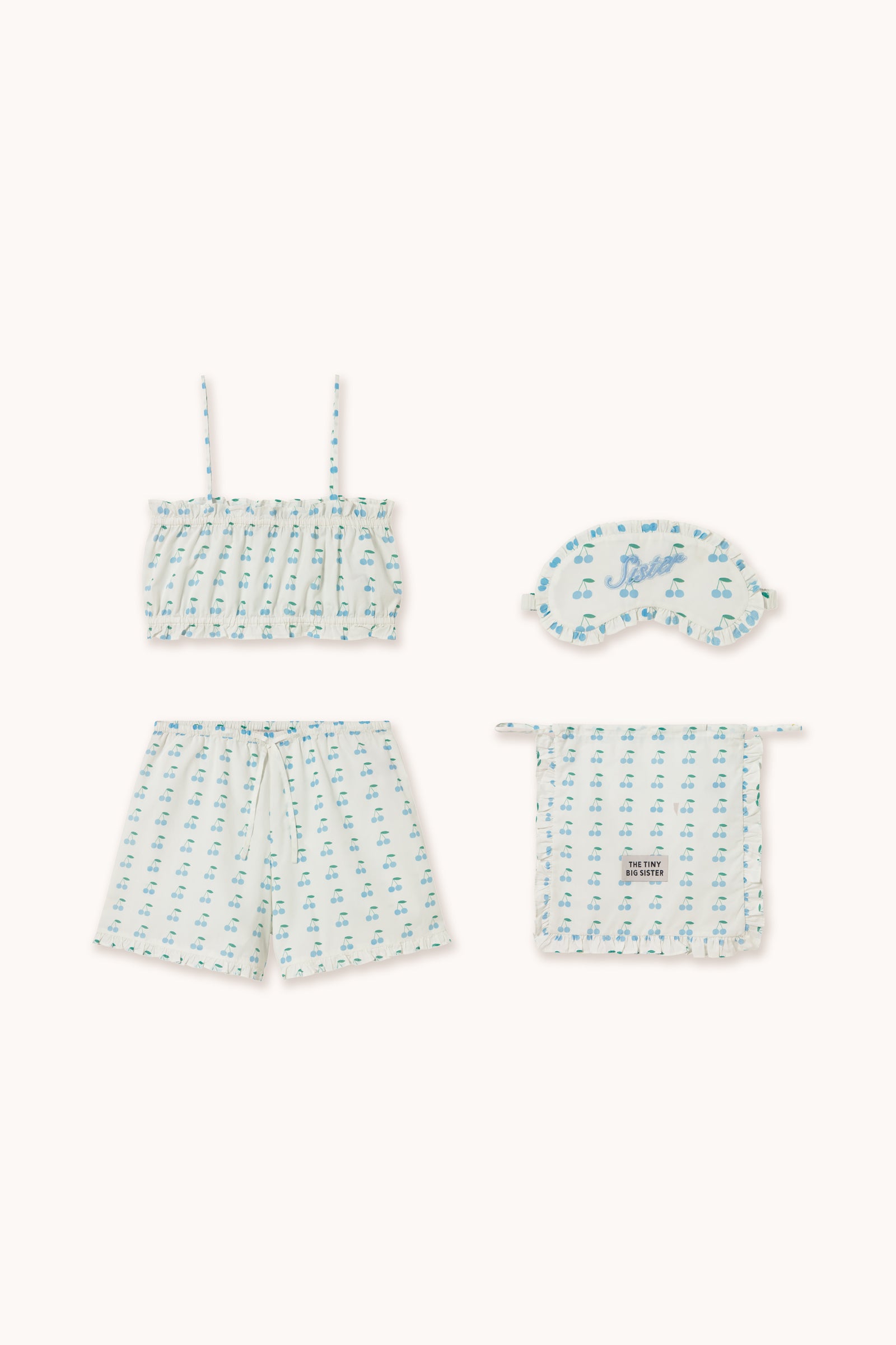 CHERRIES PAJAMA SET off-white