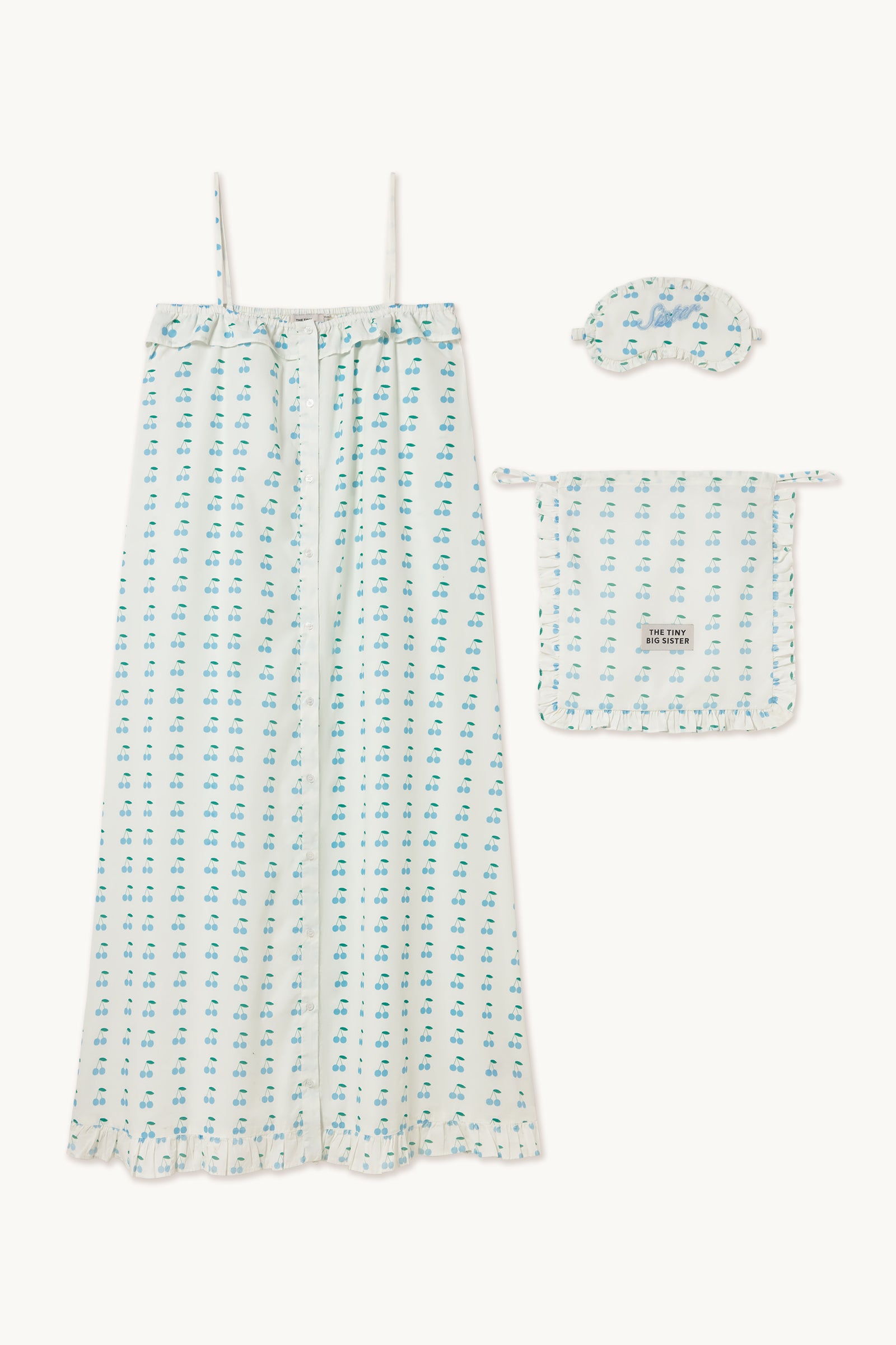 CHERRIES NIGHTGOWN SET off-white