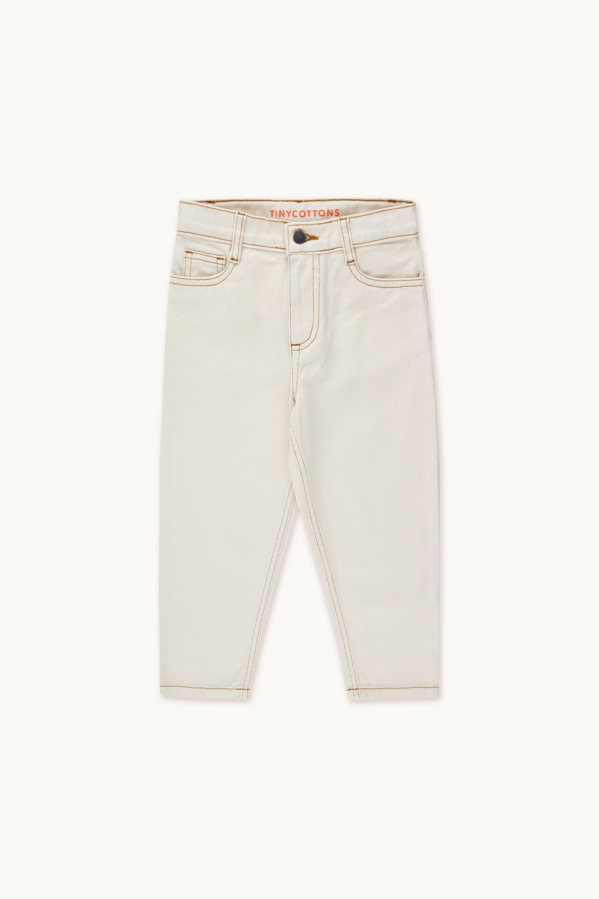 Solid Baggy Jeans light cream