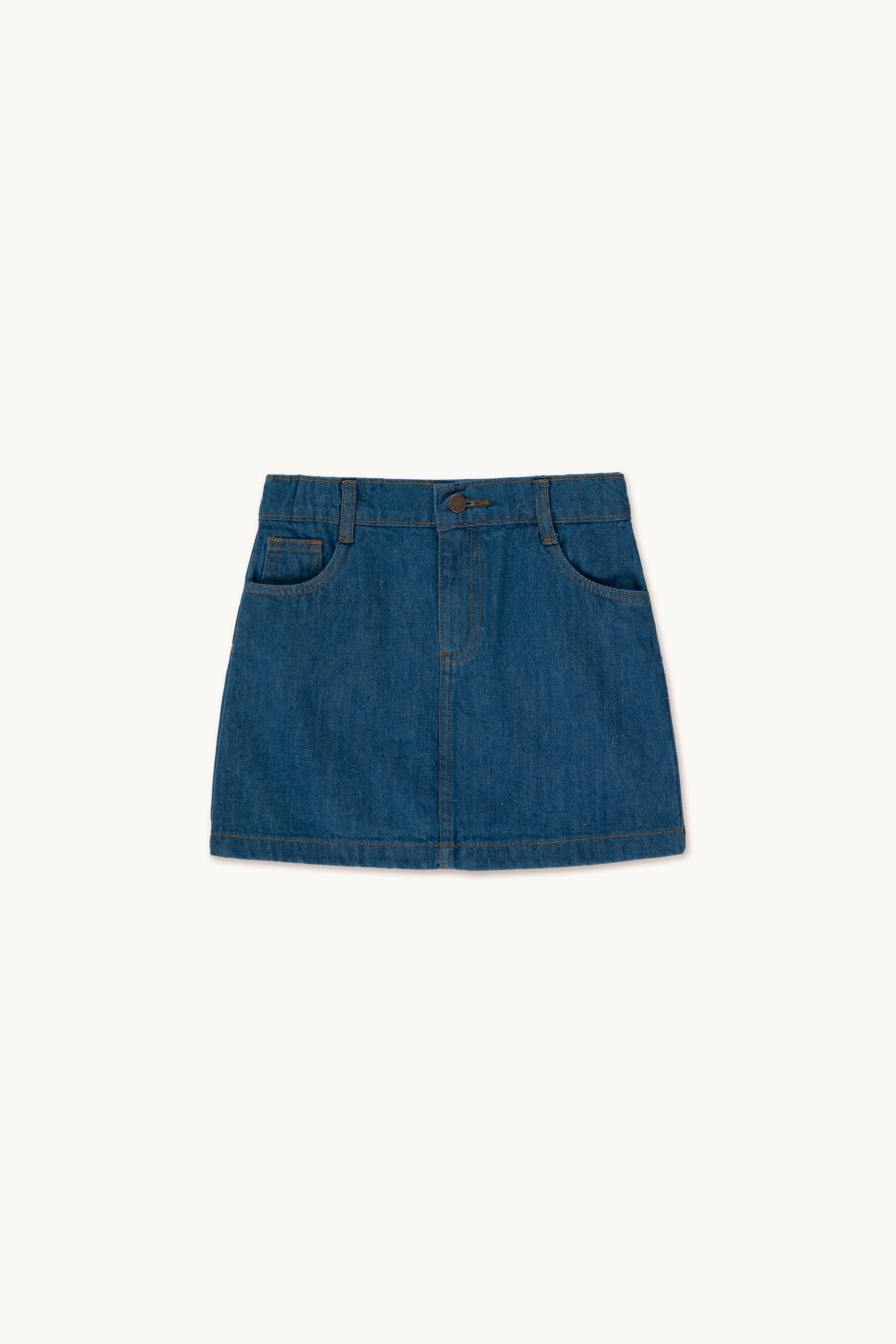 Solid Denim Skirt deep indigo