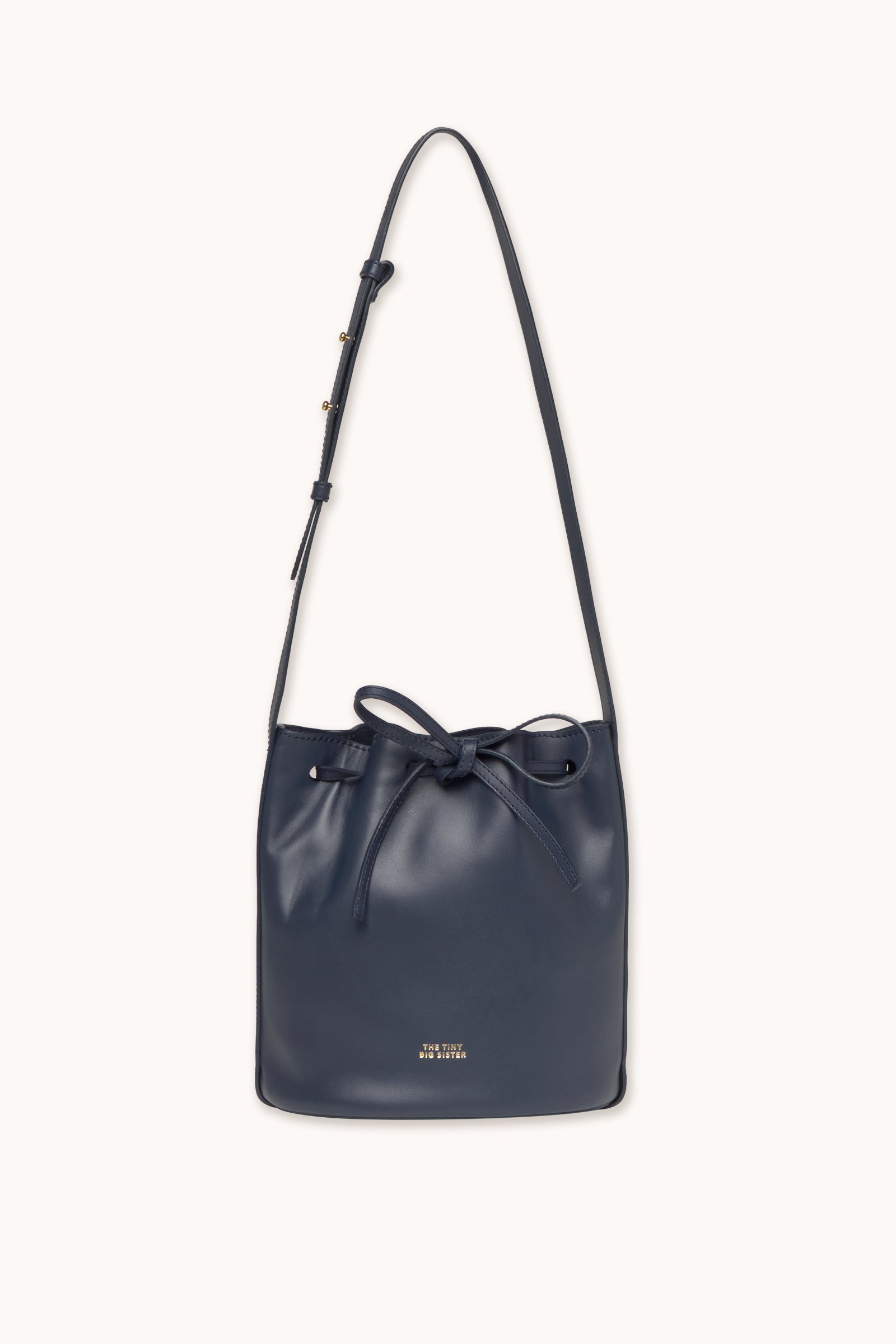 BOLSO BUCKET PIEL ANNE PEQUEÑO navy