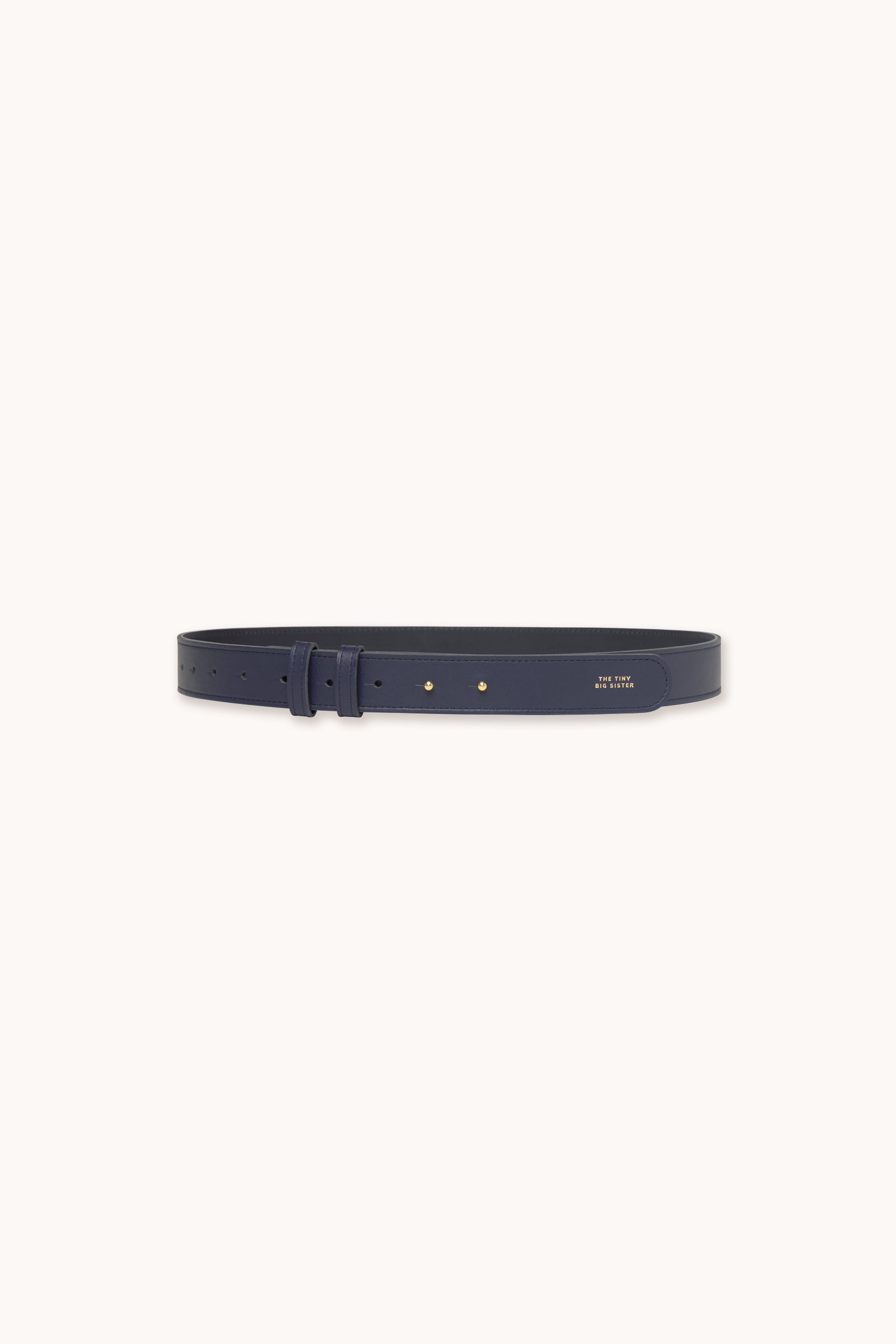 CECILE LEATHER BELT navy